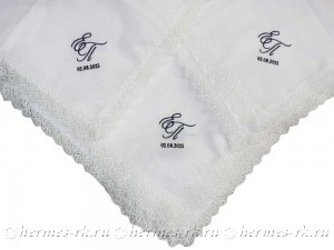 Машинная вышивка на текстильных платках