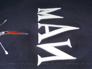 Обьёмная вышивка на худи