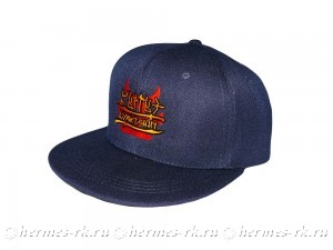 Вышивка на синей бейсболке