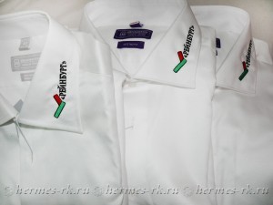 Вышивка логотипа на рубашках