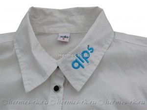 Вышивка на воротниках рубашки