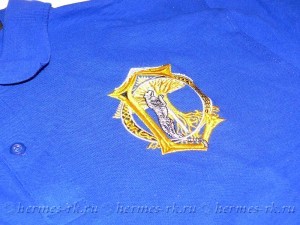 Вышивка рисунка на поло