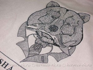 Вышивка медведя