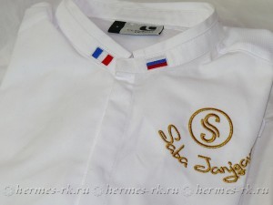 Вышивка на поварском кителе