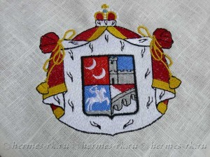 Фамильный герб на салфетке