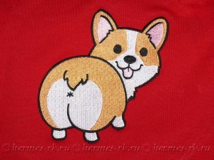 Вышивка Корги