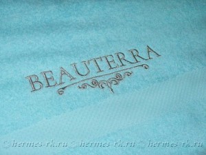 Вышивка серебряными нитками на полотенце