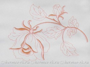 Вышивка розы на одежде на заказ