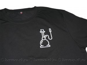 Вышивка кальяна на футболке