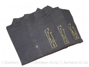 Вышивка на рубашках золотыми нитками