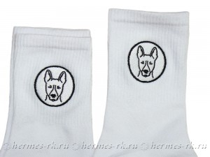 Басенджи вышивка на носках