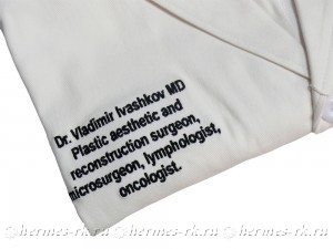 Вышивка на медицинской одежде