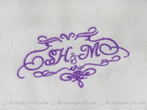 Вышивка на салфетках для свадьбы