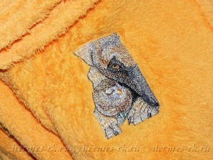 Вышивка на махровой ткани