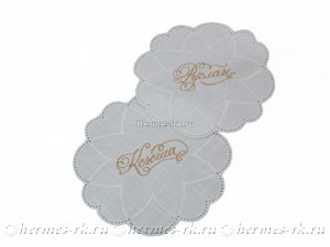 Машинная вышивка на салфетках