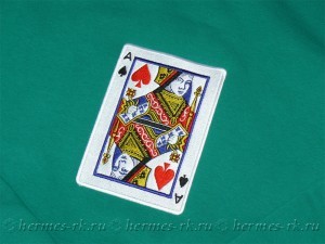 Вышивка игральной карты