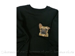 Вышивка питомца на футболке
