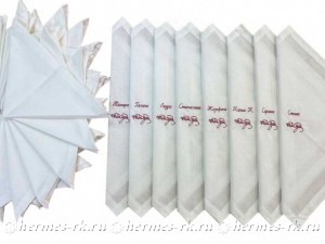 Вышивка на салфетках