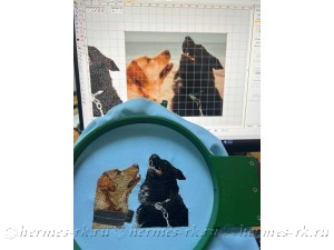 Вышивка собак по фото