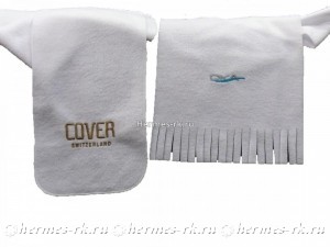 Машинная вышивка на шарфе