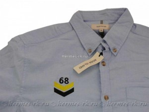 Машинная вышивка на груди рубашки