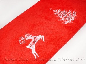 машинная вышивка на полотенцах