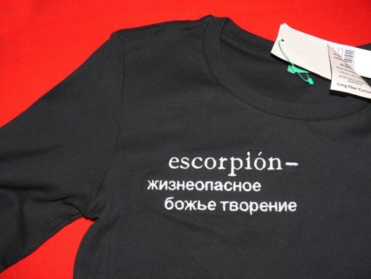 Вышитая символика – стильное украшение футболки