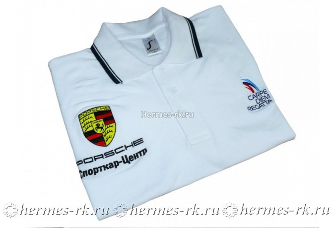 Вышивка на рубашке поло