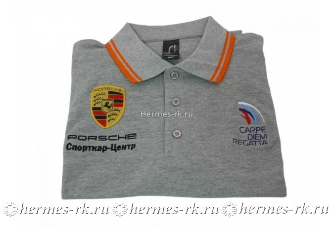 Машинная вышивка логотипа на поло