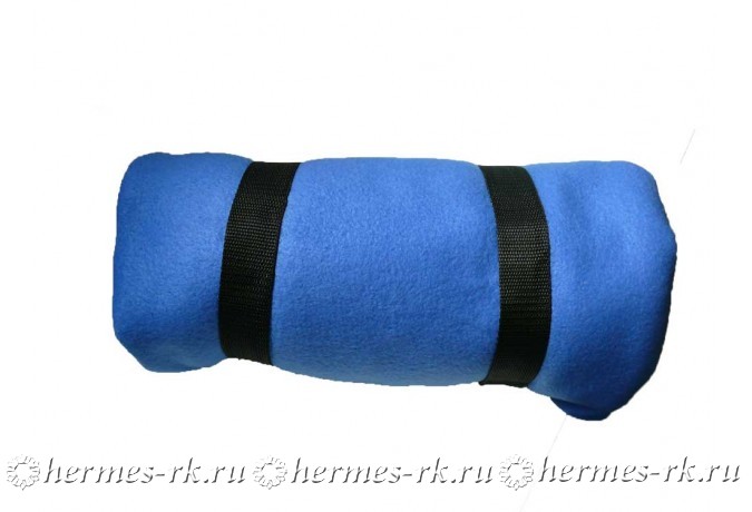 Плед синий с ремнем