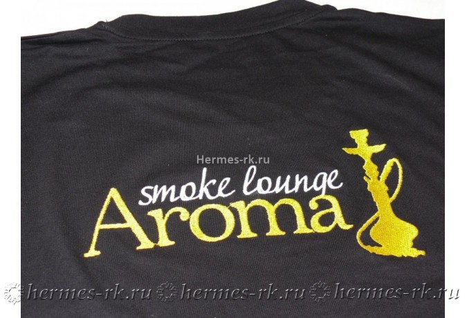 Вышивка на спине футболке