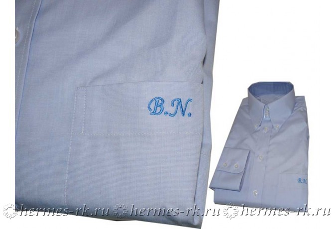 Вышивка на кармане рубашки