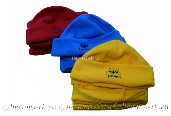 Вышивка на флисовых шапках