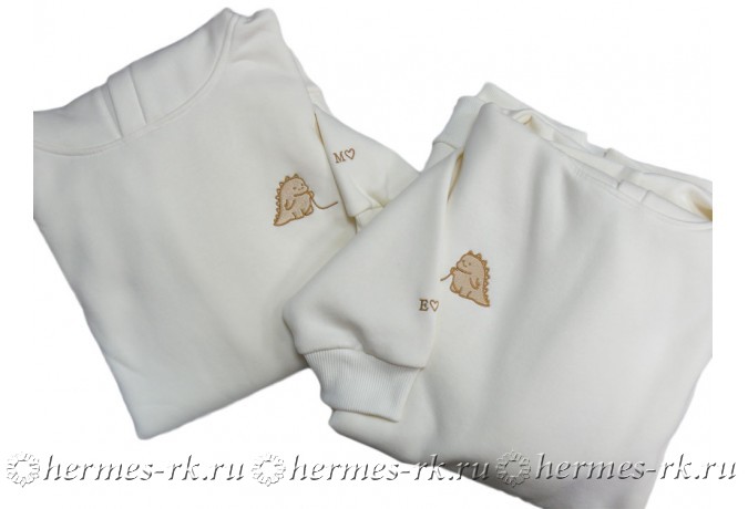 Парная вышивка на худи на заказ