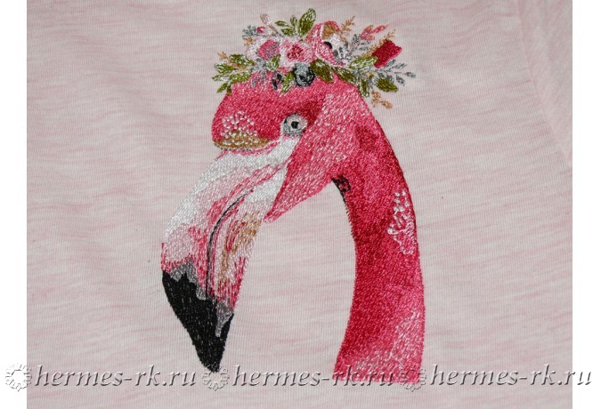 Фламинго на футболке