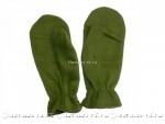 Варежки из флиса зеленые