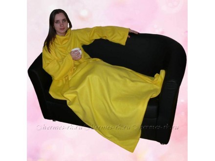 Плед с рукавами, желтый