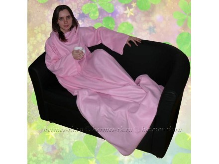 Плед с рукавами, розовый