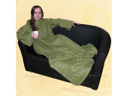 Плед с рукавами, зеленый