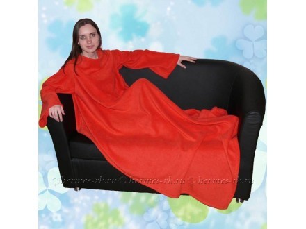 Плед с рукавами, красный