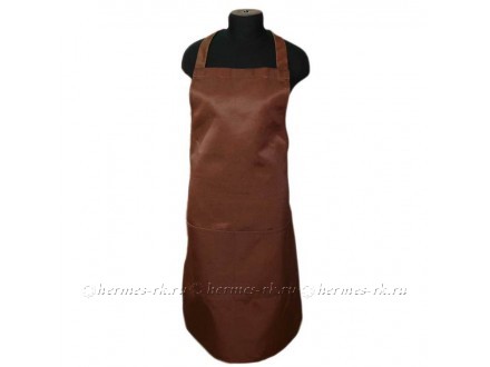 Фартук с грудкой, коричневый