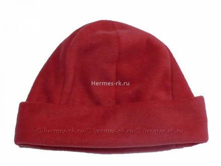Шапка флисовая красная
