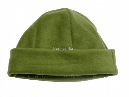 Шапка флисовая зеленая