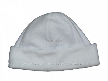 Шапка флисовая белая