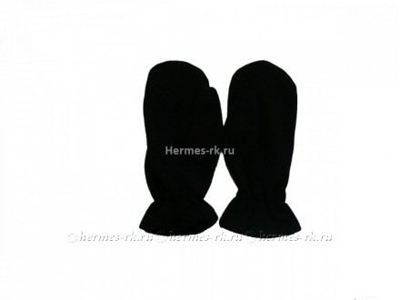 Варежки из флиса черный