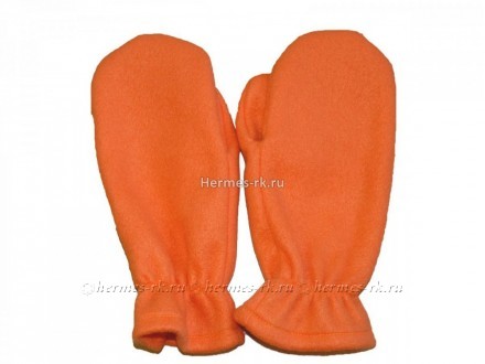 Варежки из флиса оранжевые