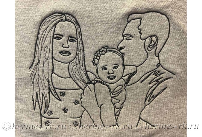 Вышивка контурами